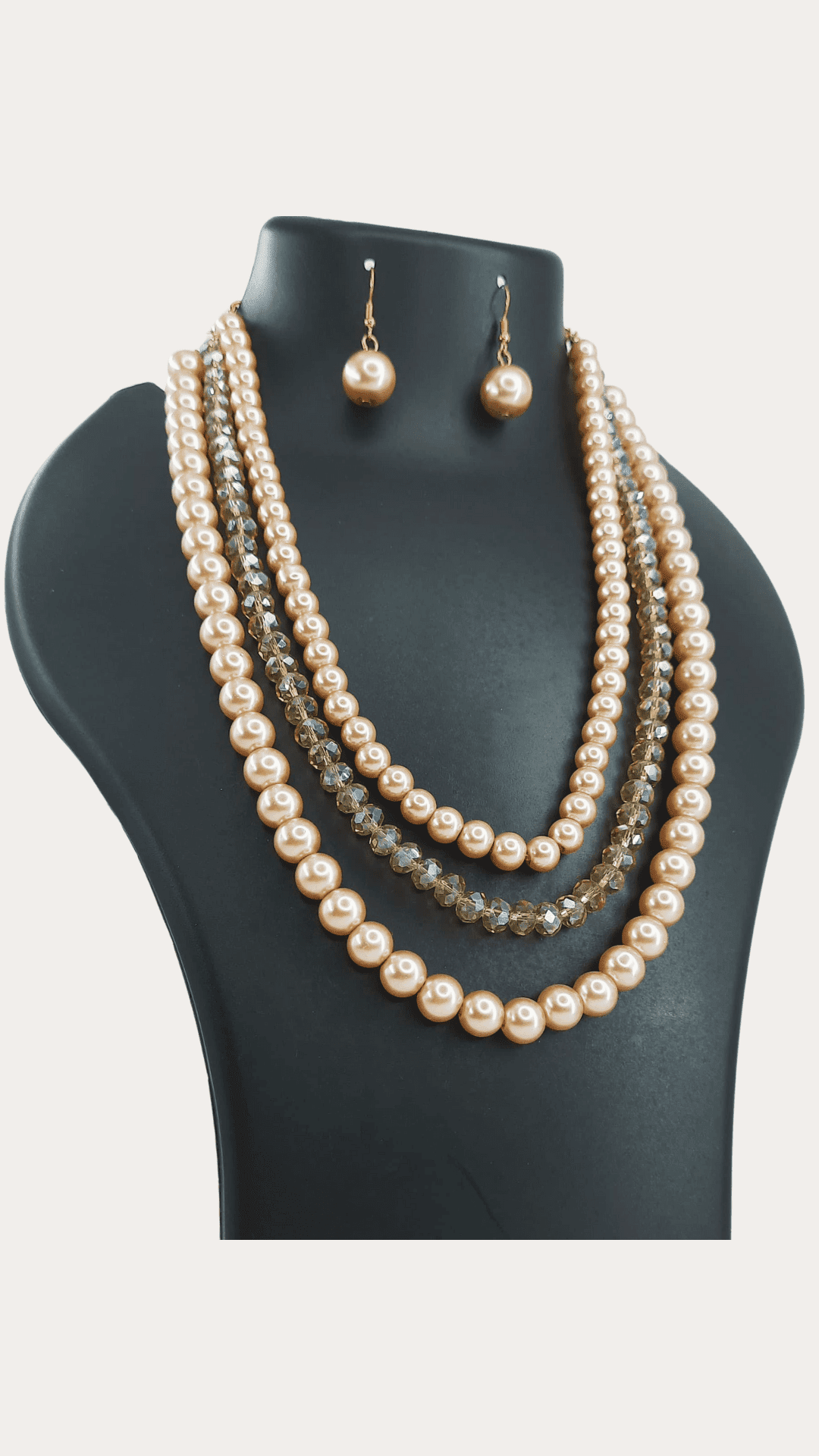 Three Layer Peach Pearl Set