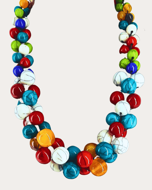 Ball Funky Beaded Necklace