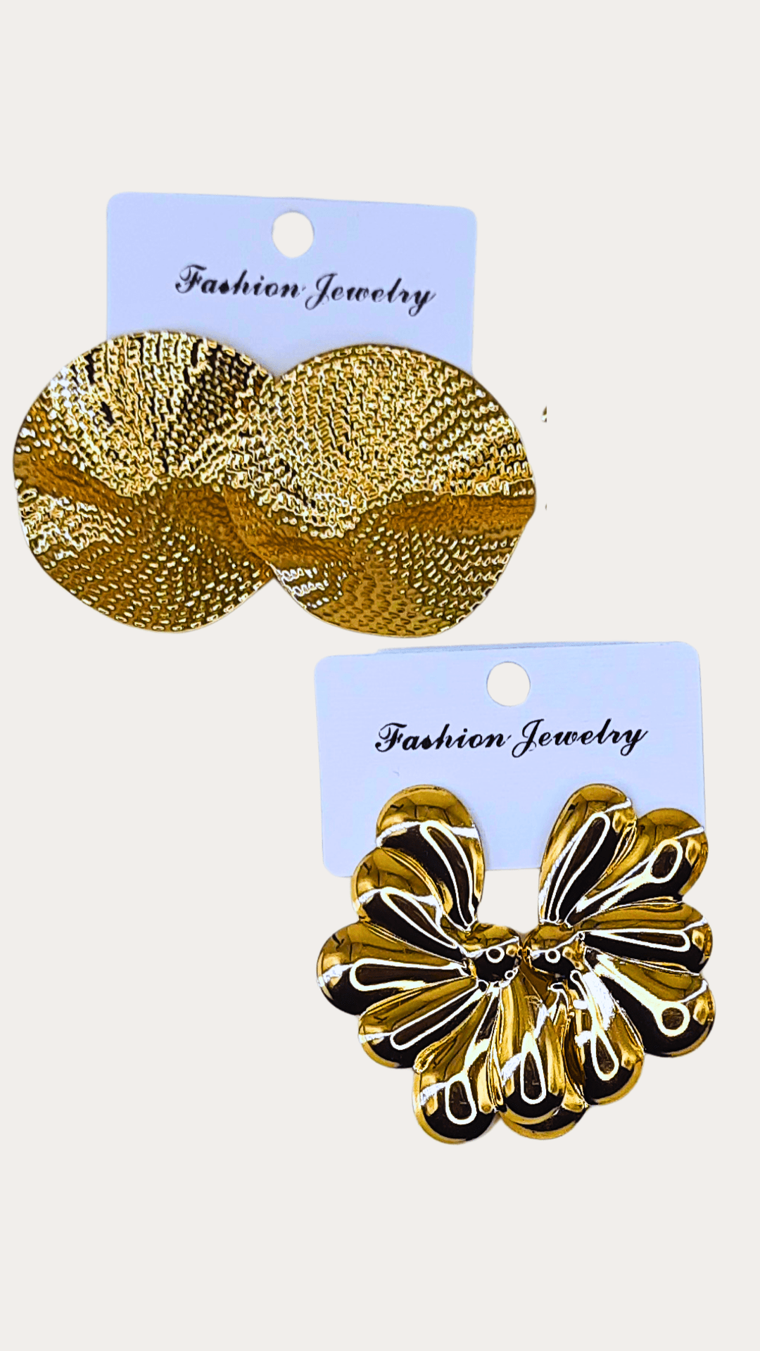 Anti Tarnish Different Shaped 4 PCS COMBO Earrings With Free Adjustable Finger Ring
