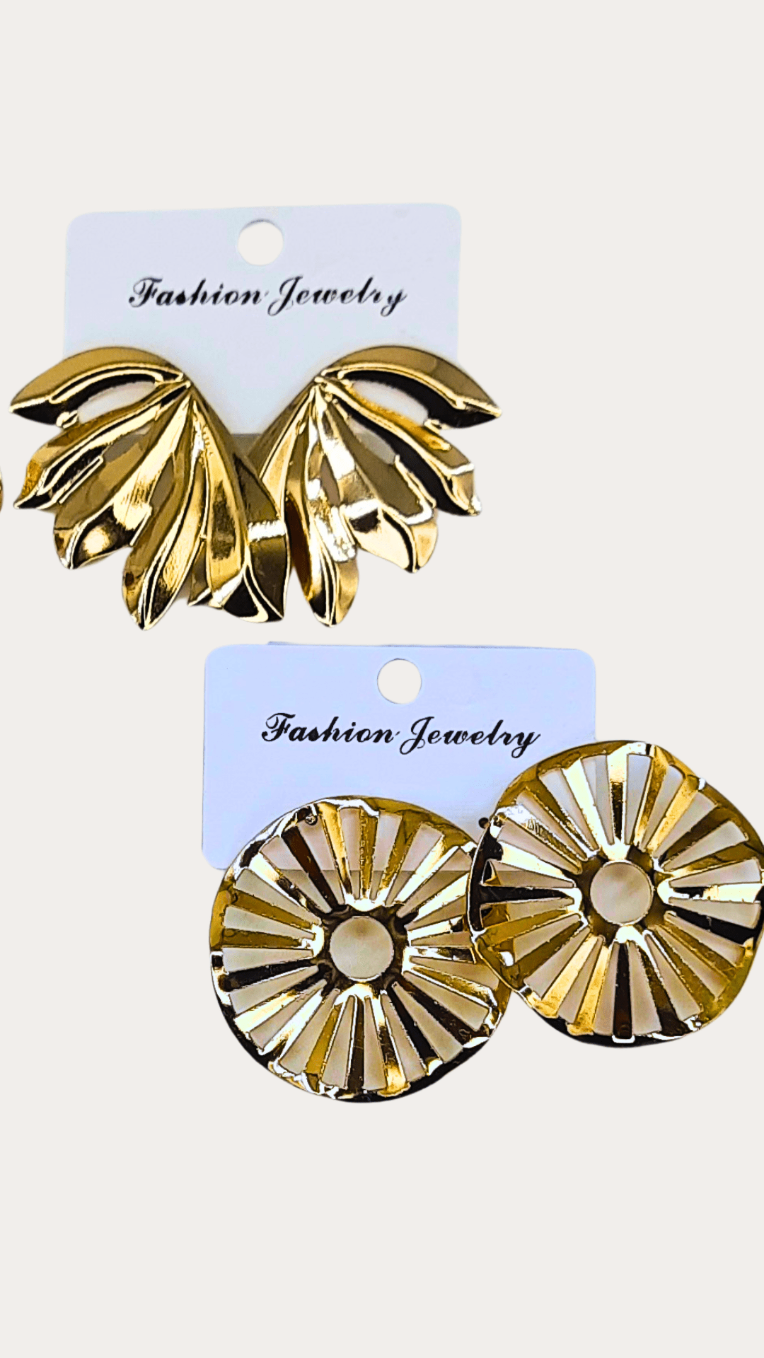 Anti Tarnish Different Shaped 4 PCS COMBO Earrings With Free Adjustable Finger Ring