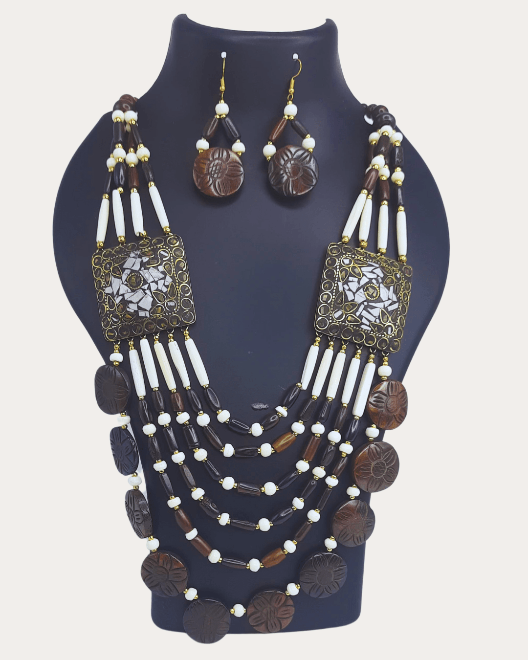 Beads tibeti long africano tribal necklace