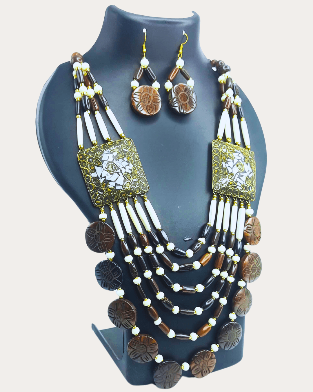 Beads tibeti long africano tribal necklace