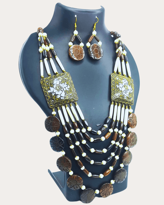 Beads tibeti long africano tribal necklace