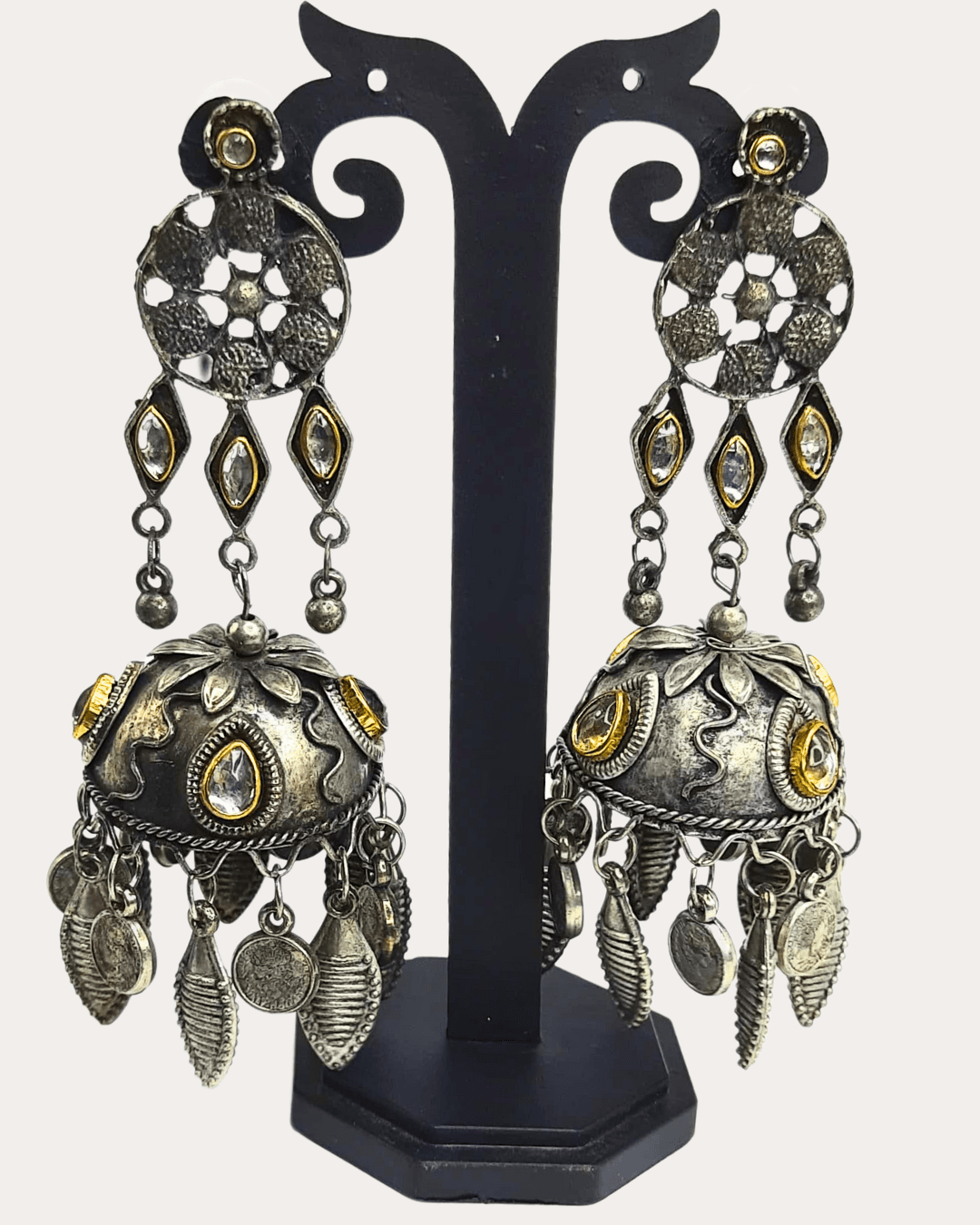 Oxidize Jhalay Blackpolished Jhumka