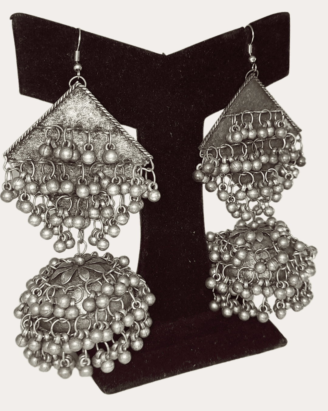 Oxidized Afghani Ghungroo Jhumka Jhumki