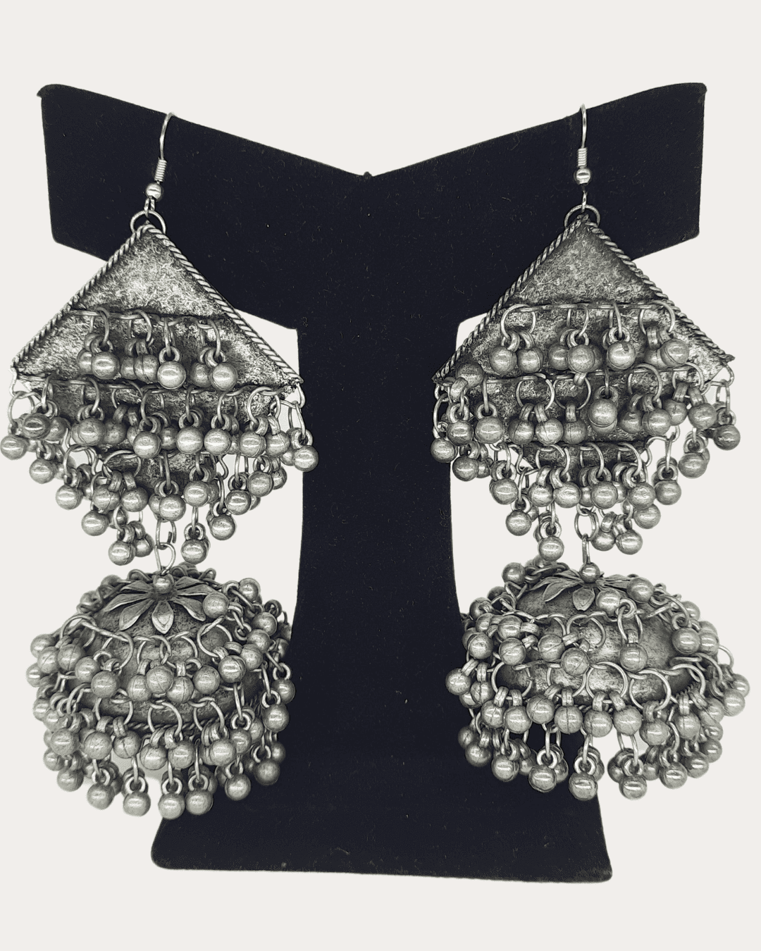 Oxidized Afghani Ghungroo Jhumka Jhumki