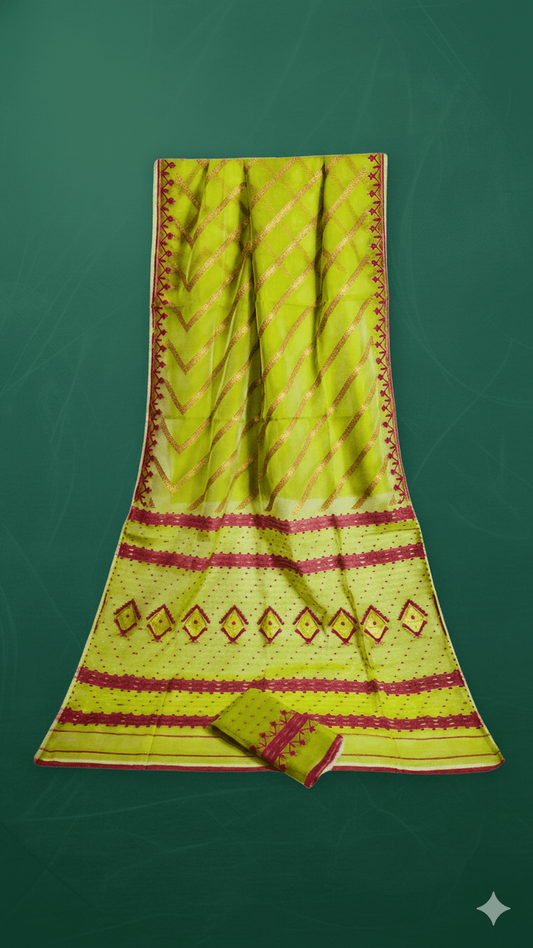 Cotton Soft Dhakai Jamdani Saree