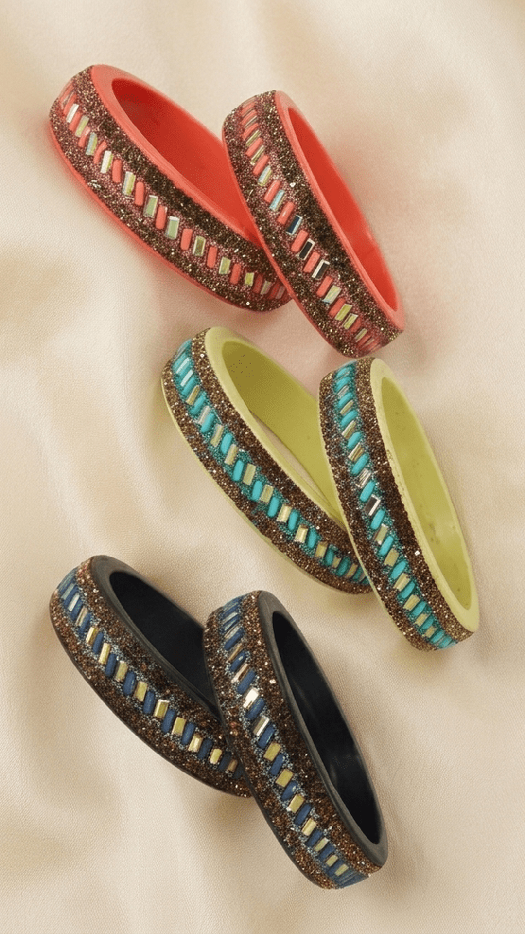 Pack of 3 Rajasthani Handmade Jaipuri Lakh Bangle