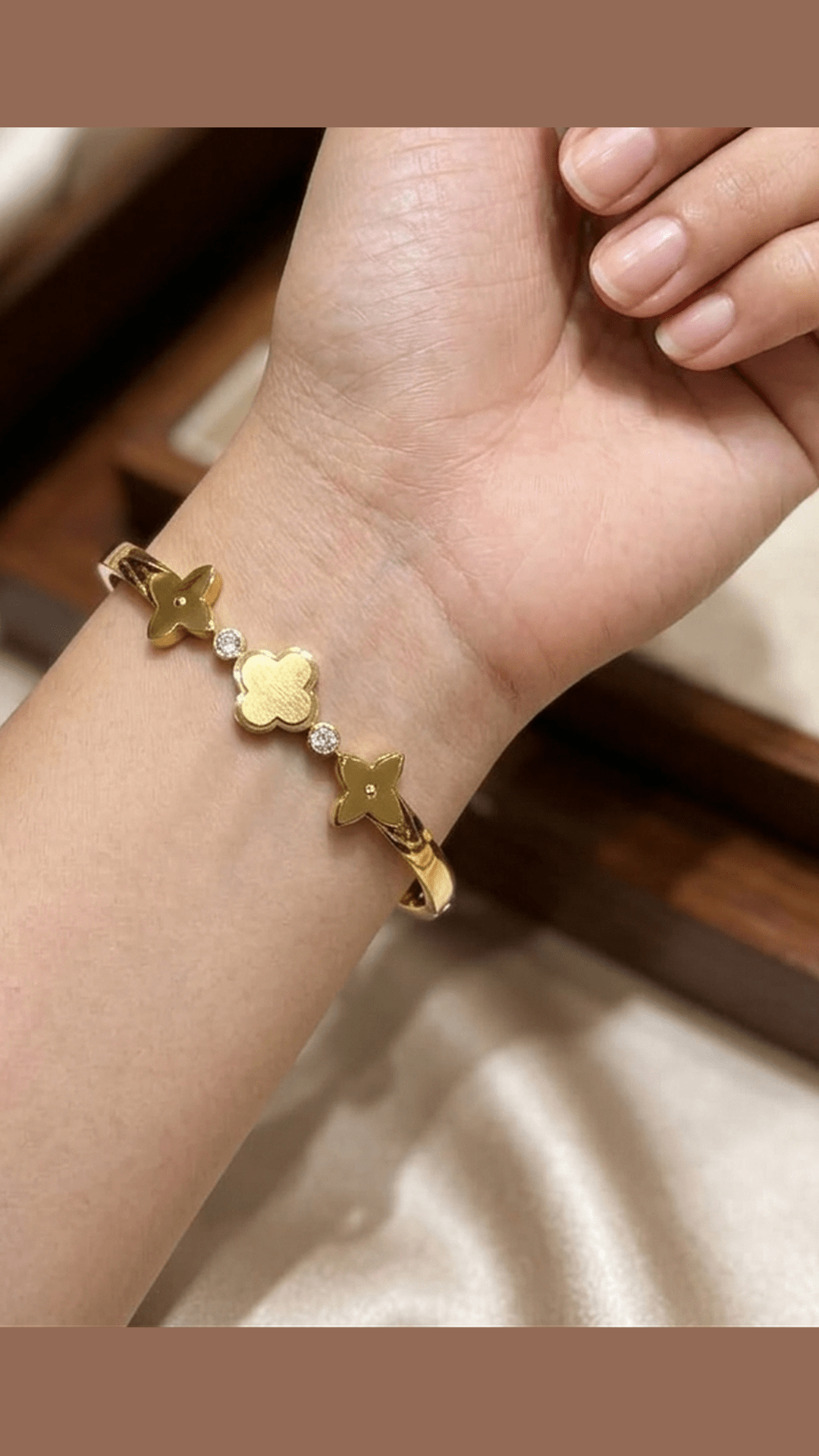Anti Tarnish Gold Plated Adjustable Bangle