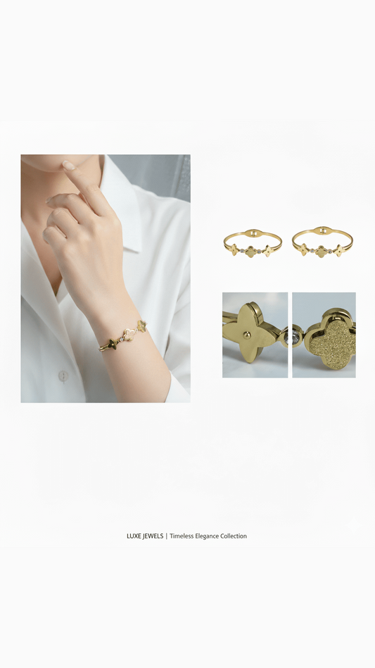 Anti Tarnish Gold Plated Adjustable Bangle