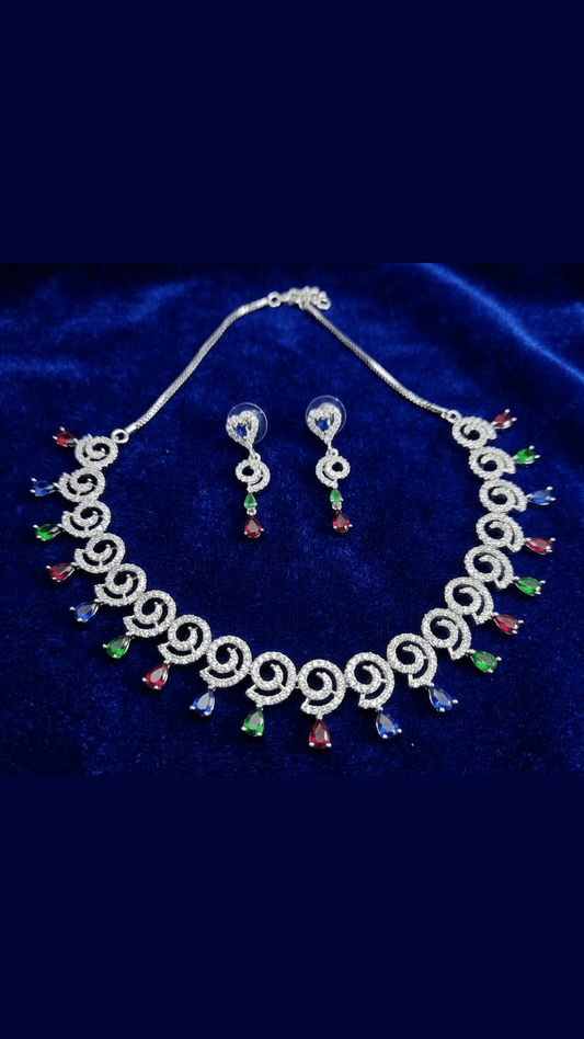 Costume Multi Colour Ad Necklace Set