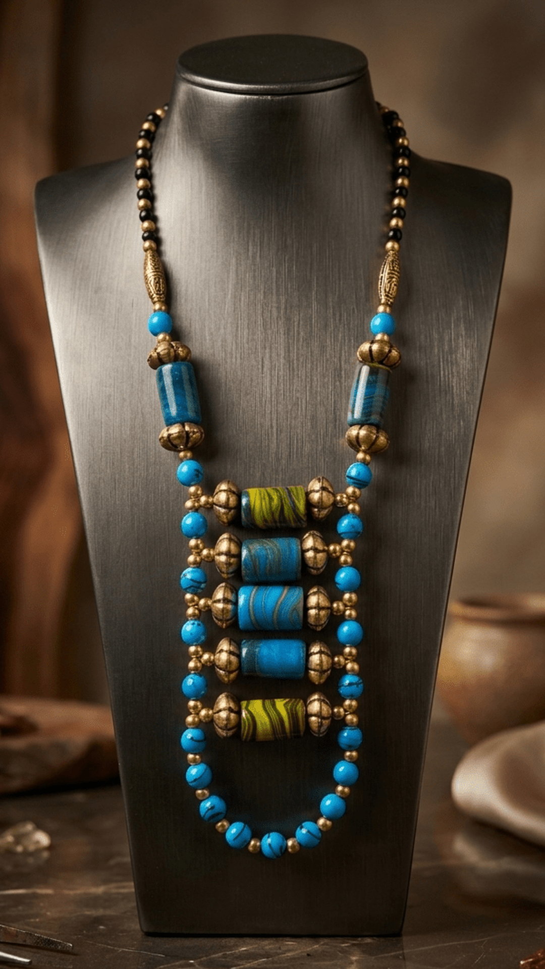 Turquoise Beads Necklace For Women