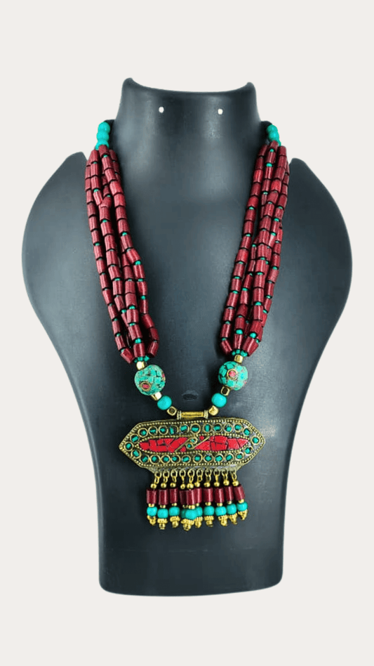 Beads Tibetan Necklace with pendant