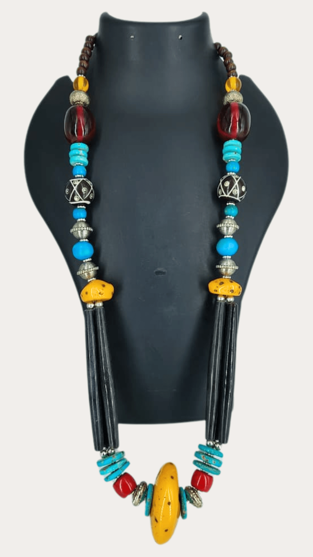 Nepali Long Multicoloured Beads Necklace