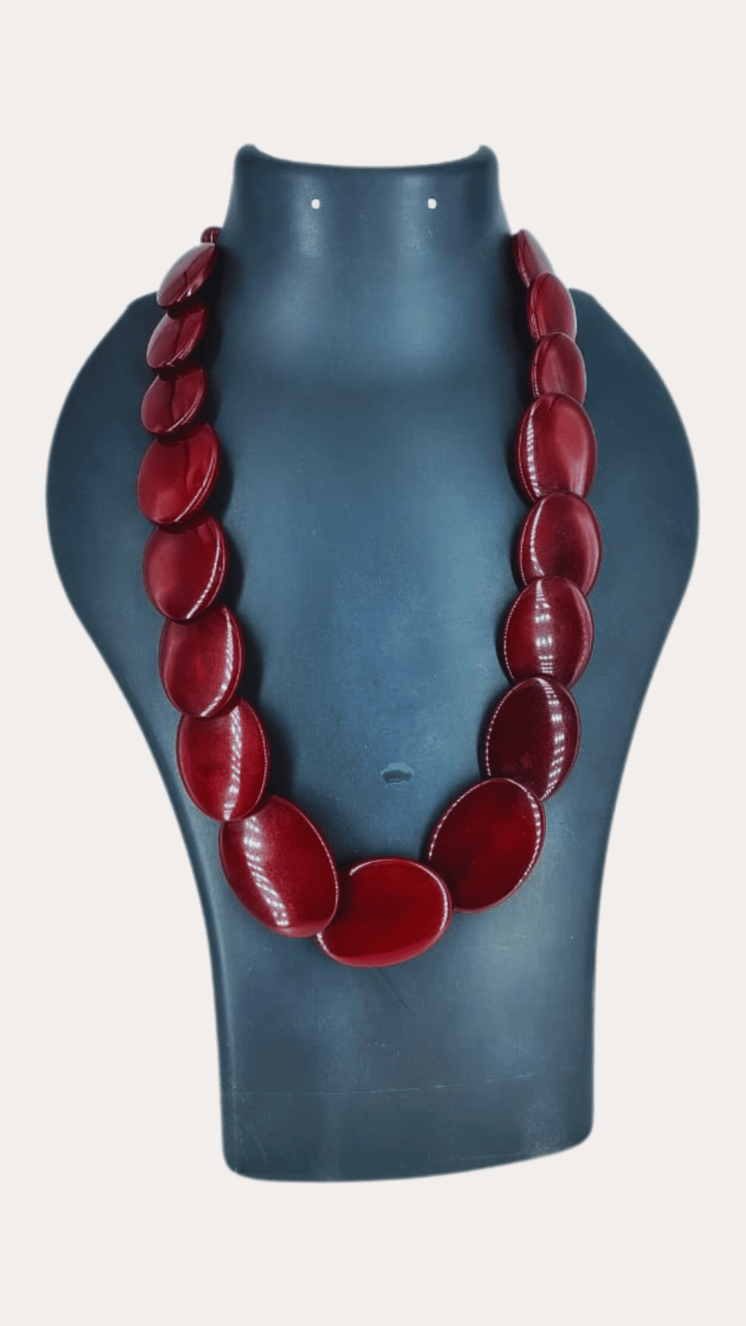 Oval Resin Beads Necklace