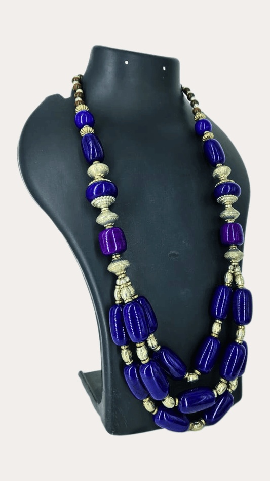 Fashion Blue Azure Harmony Beads Necklace