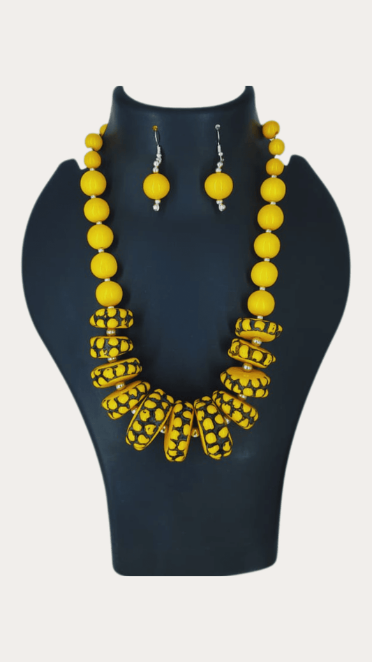 Bumble Luxe Yellow Beads Necklace