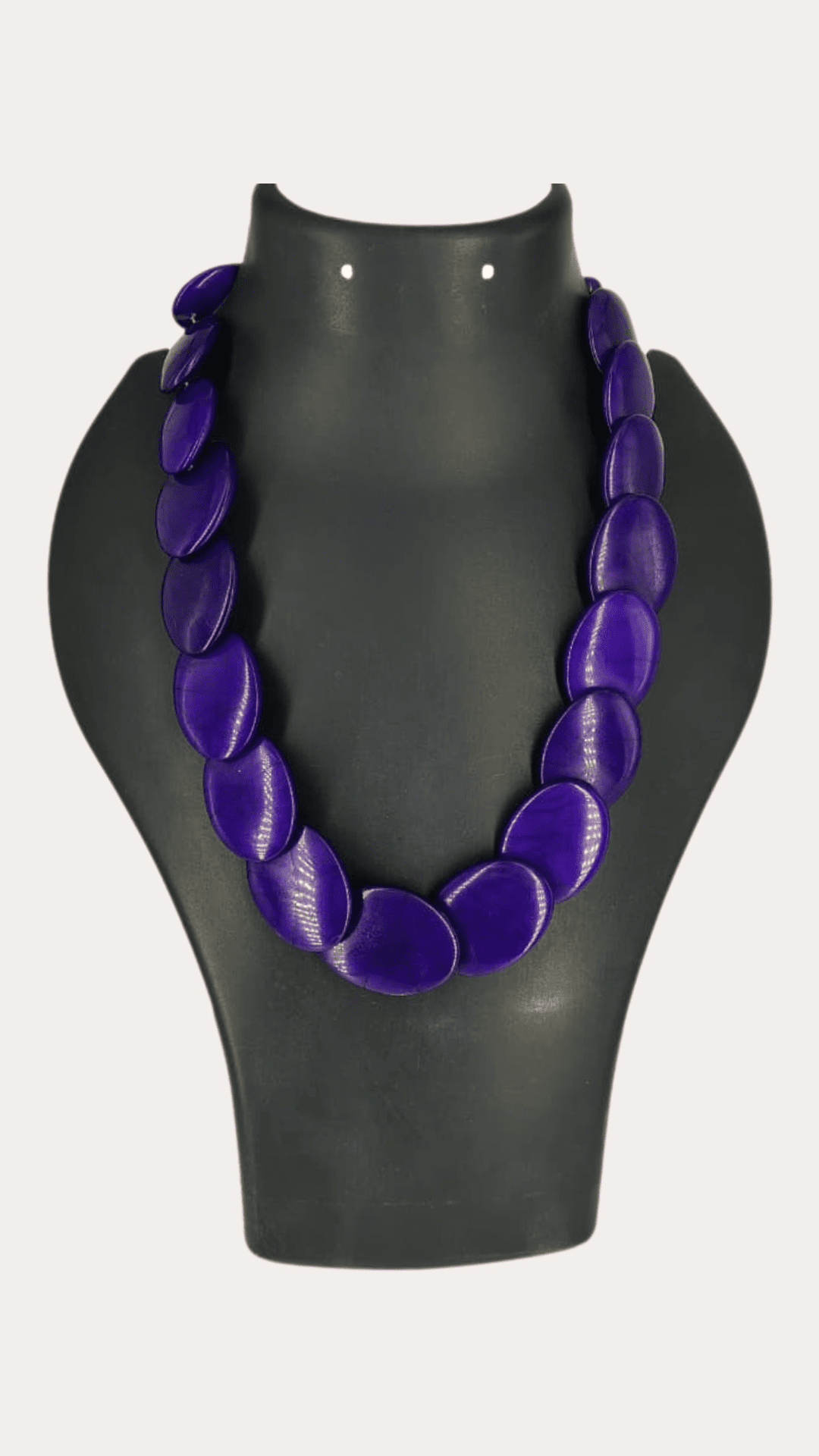 Oval Resin Beads Necklace