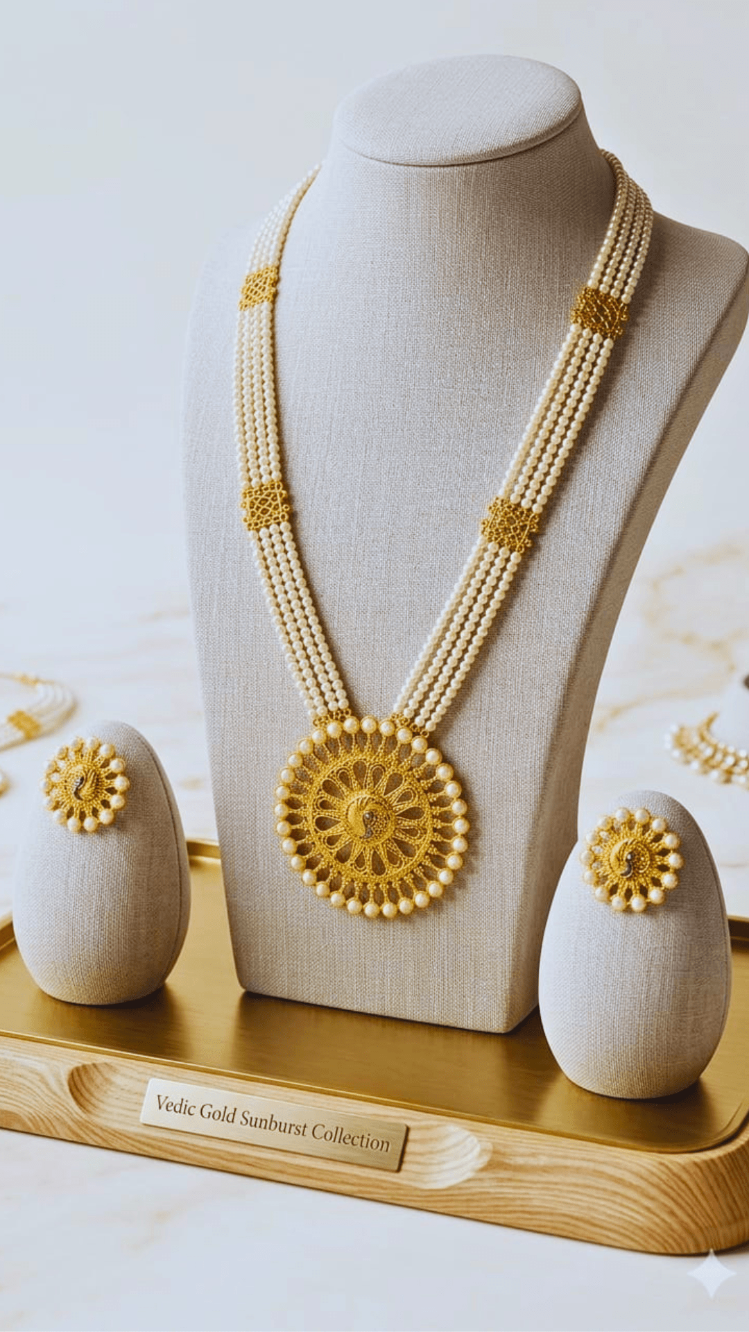Moti Gold Plated Peacock Pasha Pendent Necklace
