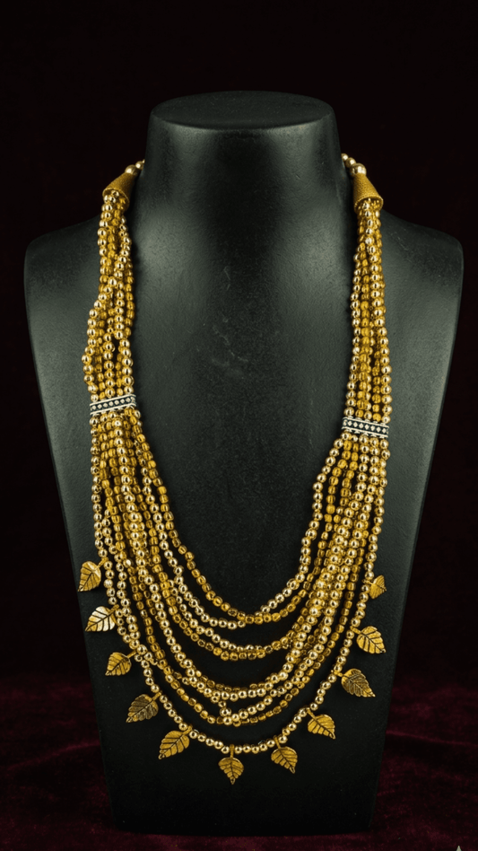 Trib Golen & Silvery Layered Necklace