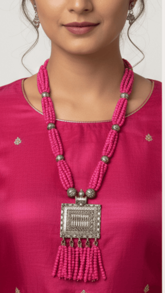 Oxidize Ethnic Necklace Set