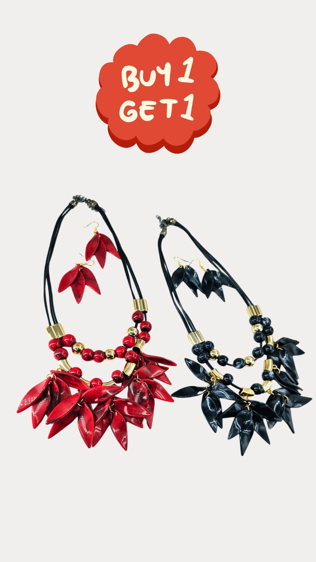Flower Petals Necklace For Women BUY 1 GET 1.......