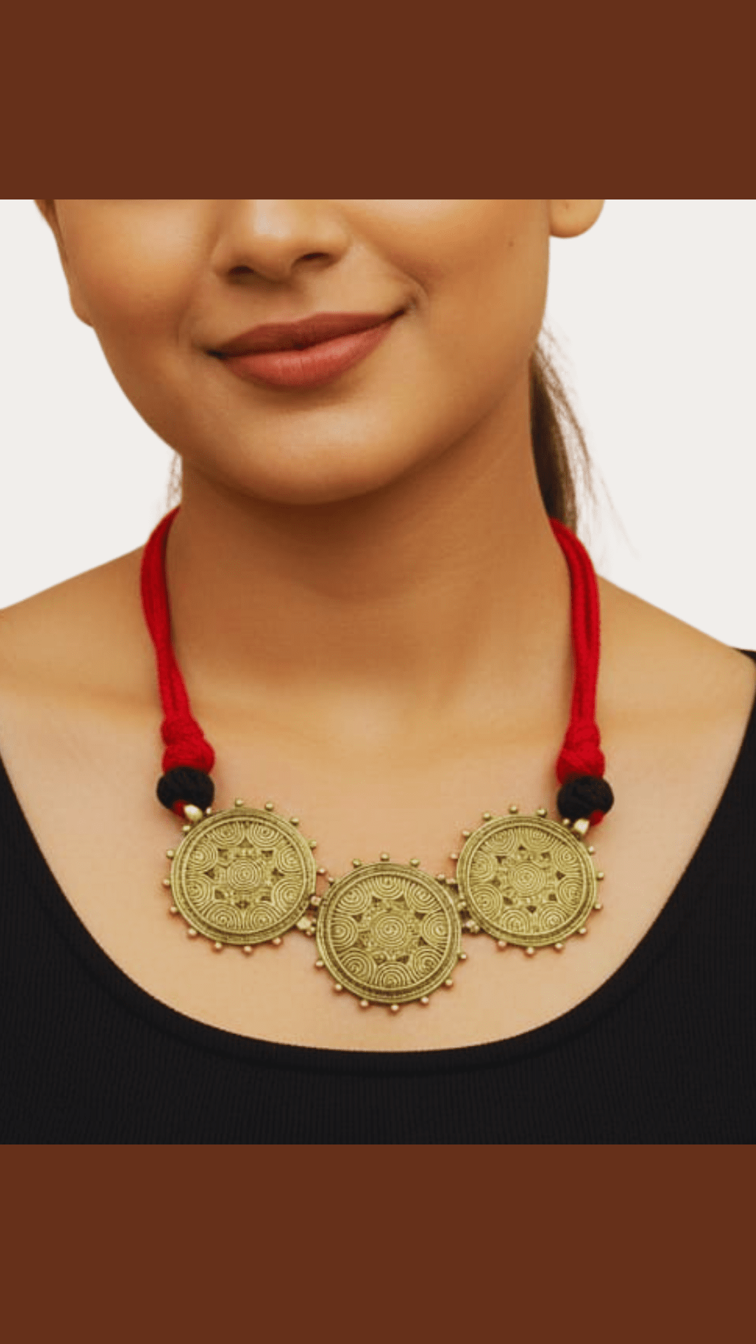 Dokra Spiral Medallion Necklace Set