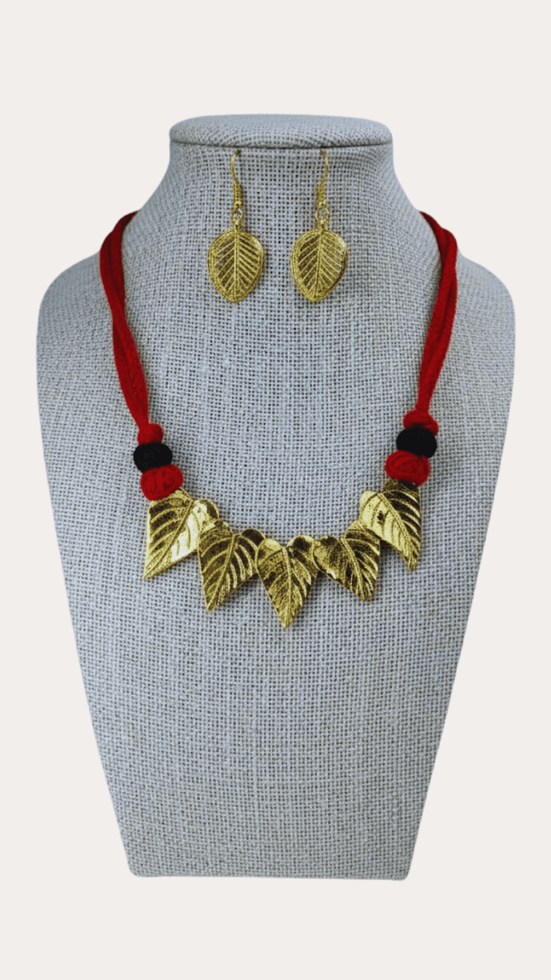Dokra Brass Leaves Necklace Set