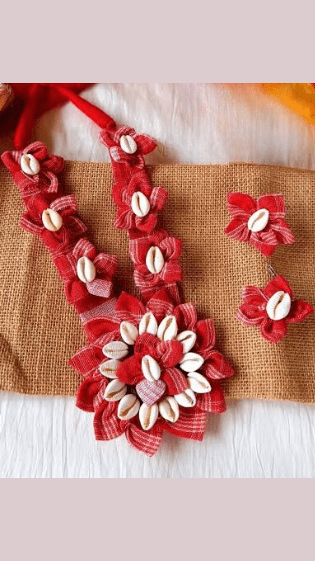 Handcrafted Gamcha kori Necklace set