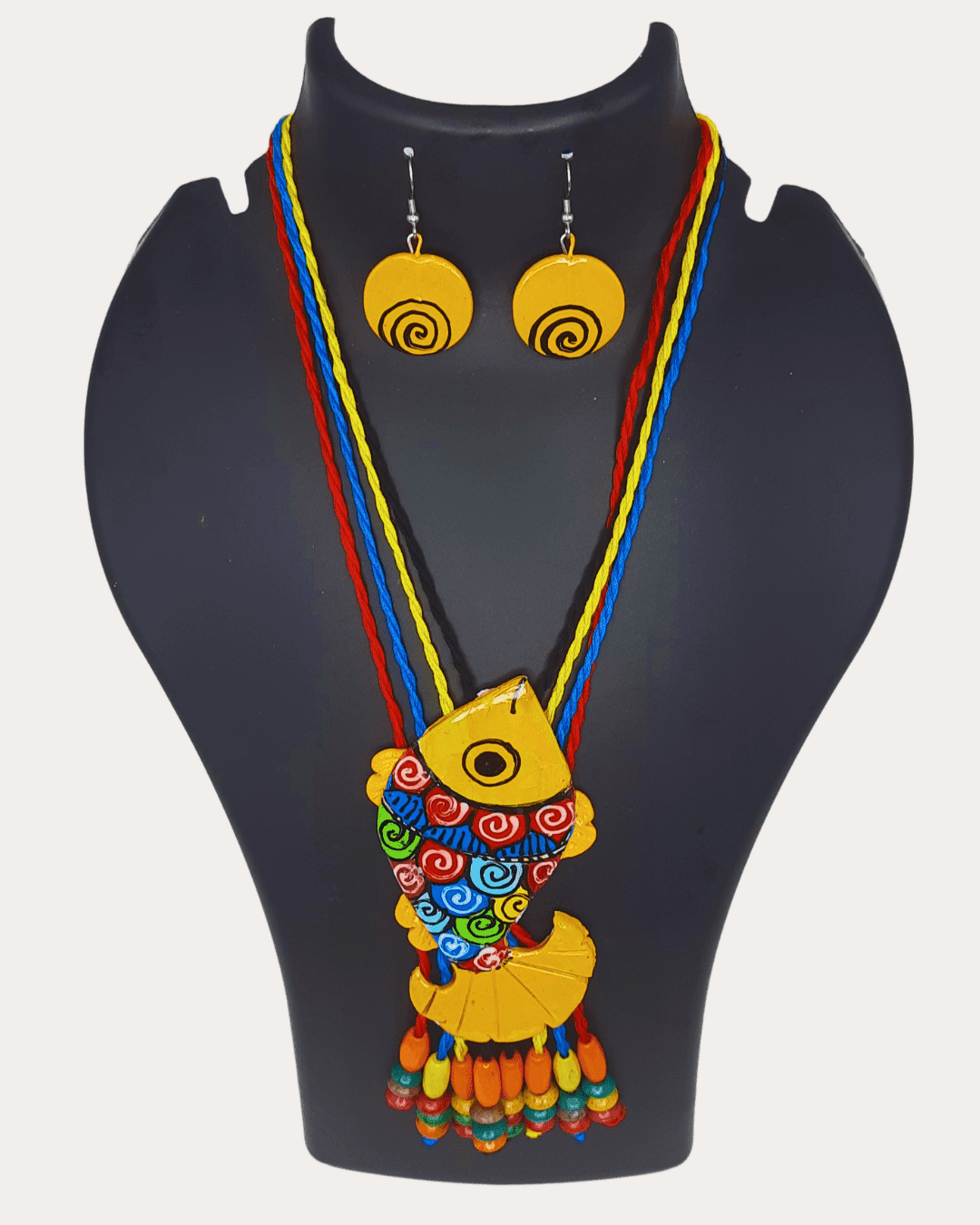 Clay Hand Paint Necklace