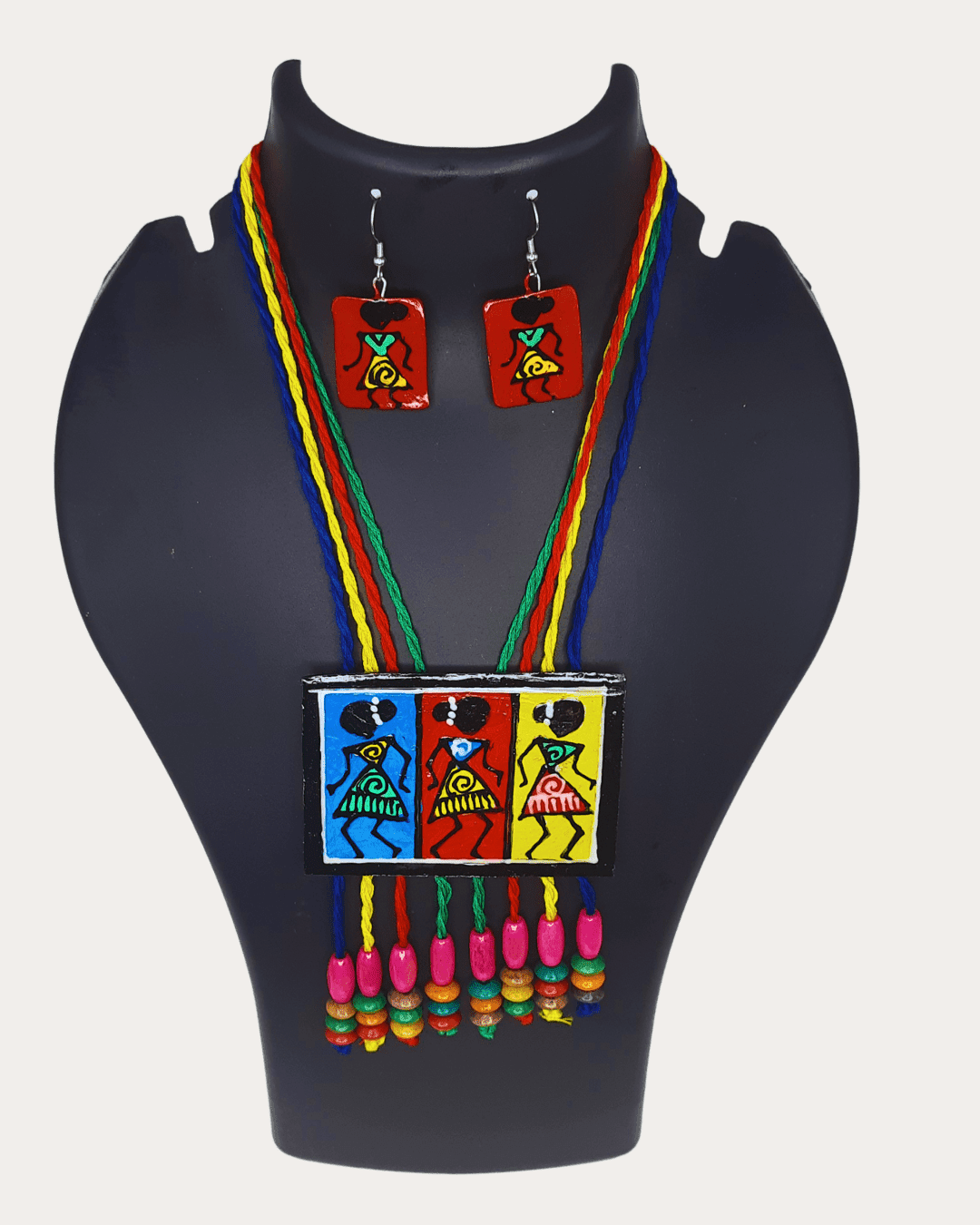 Clay Hand Paint Necklace