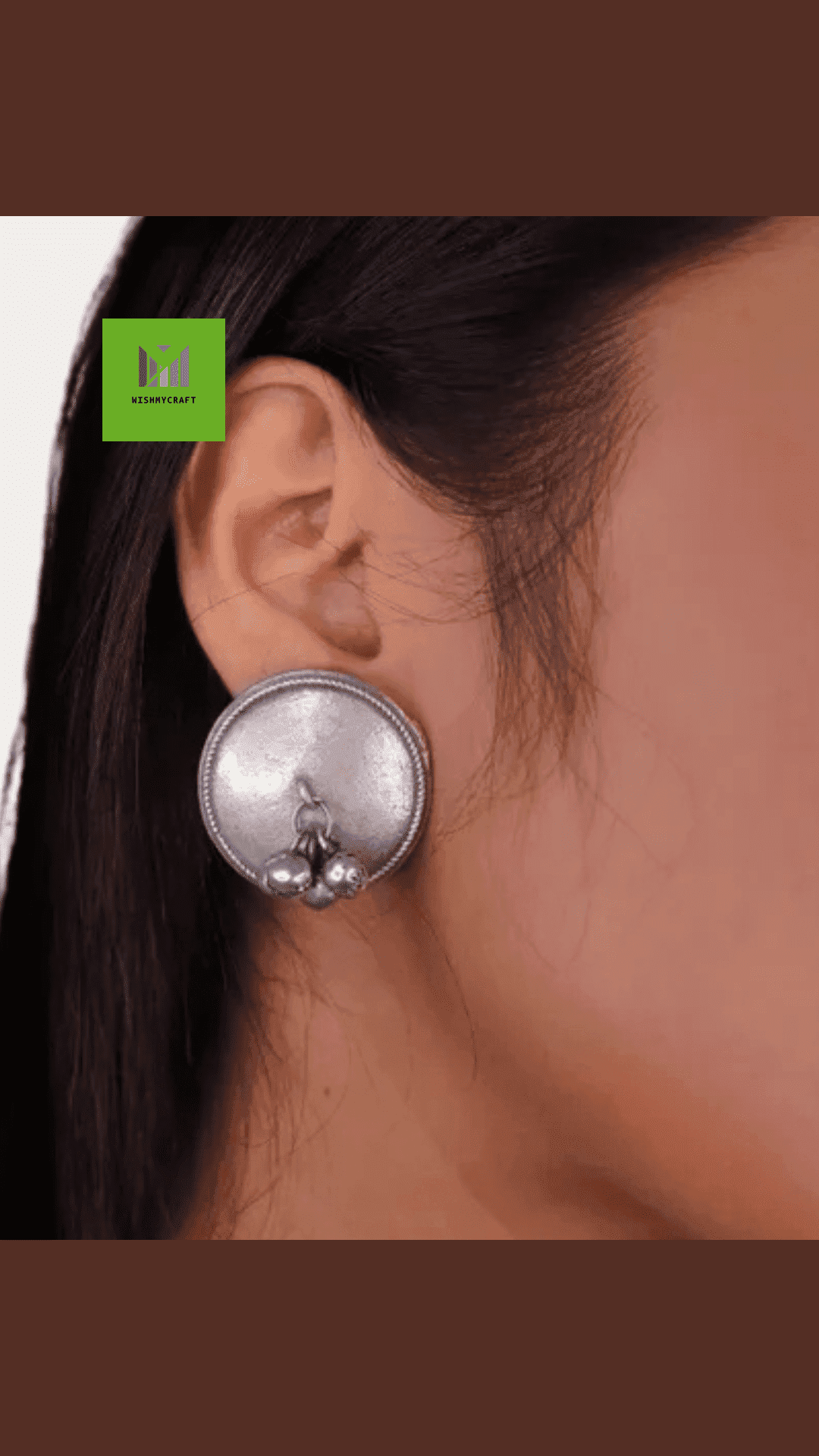 Replica Silver Casual Party Minimalistic Round Stud Earrings