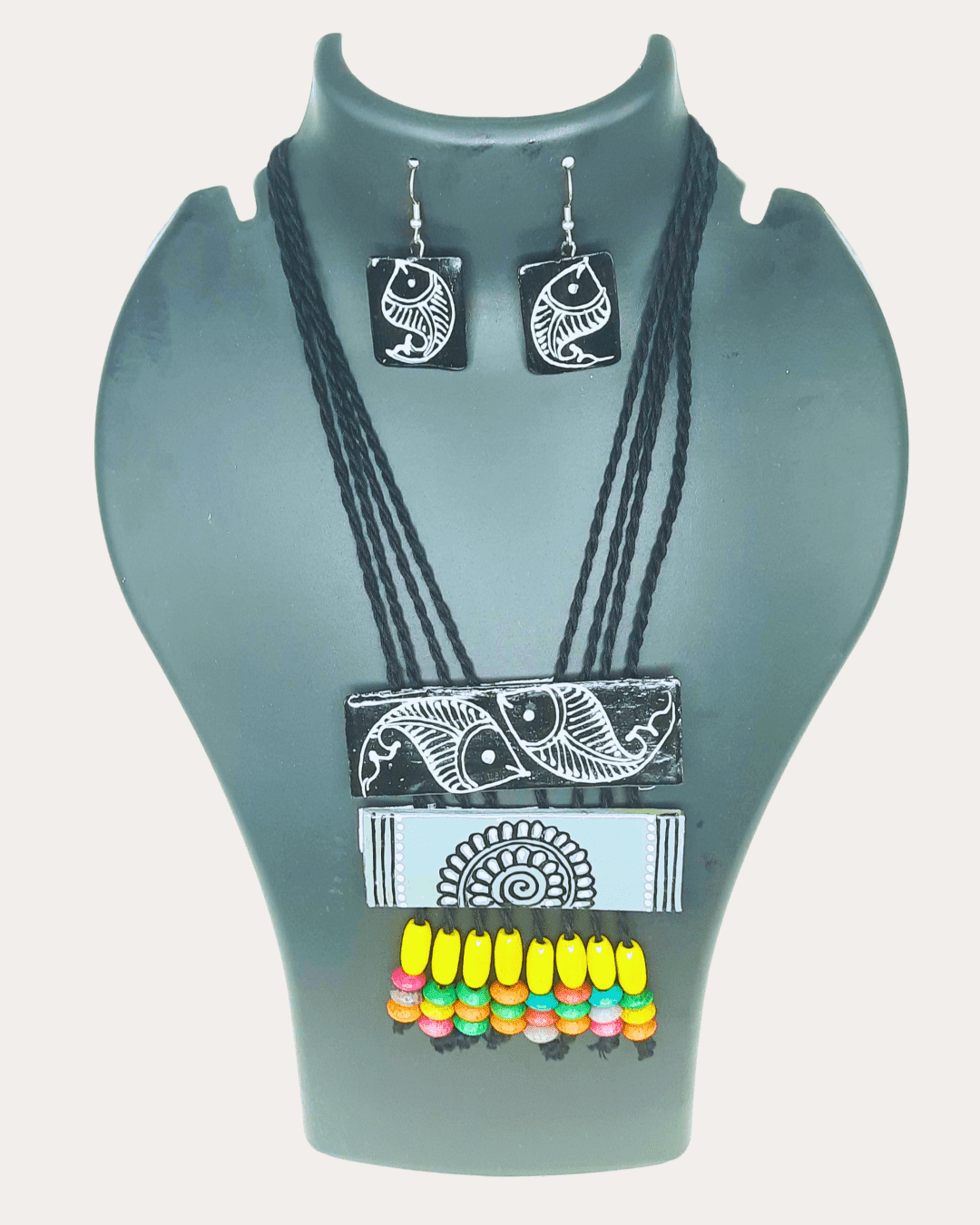 Clay Hand Paint Necklace