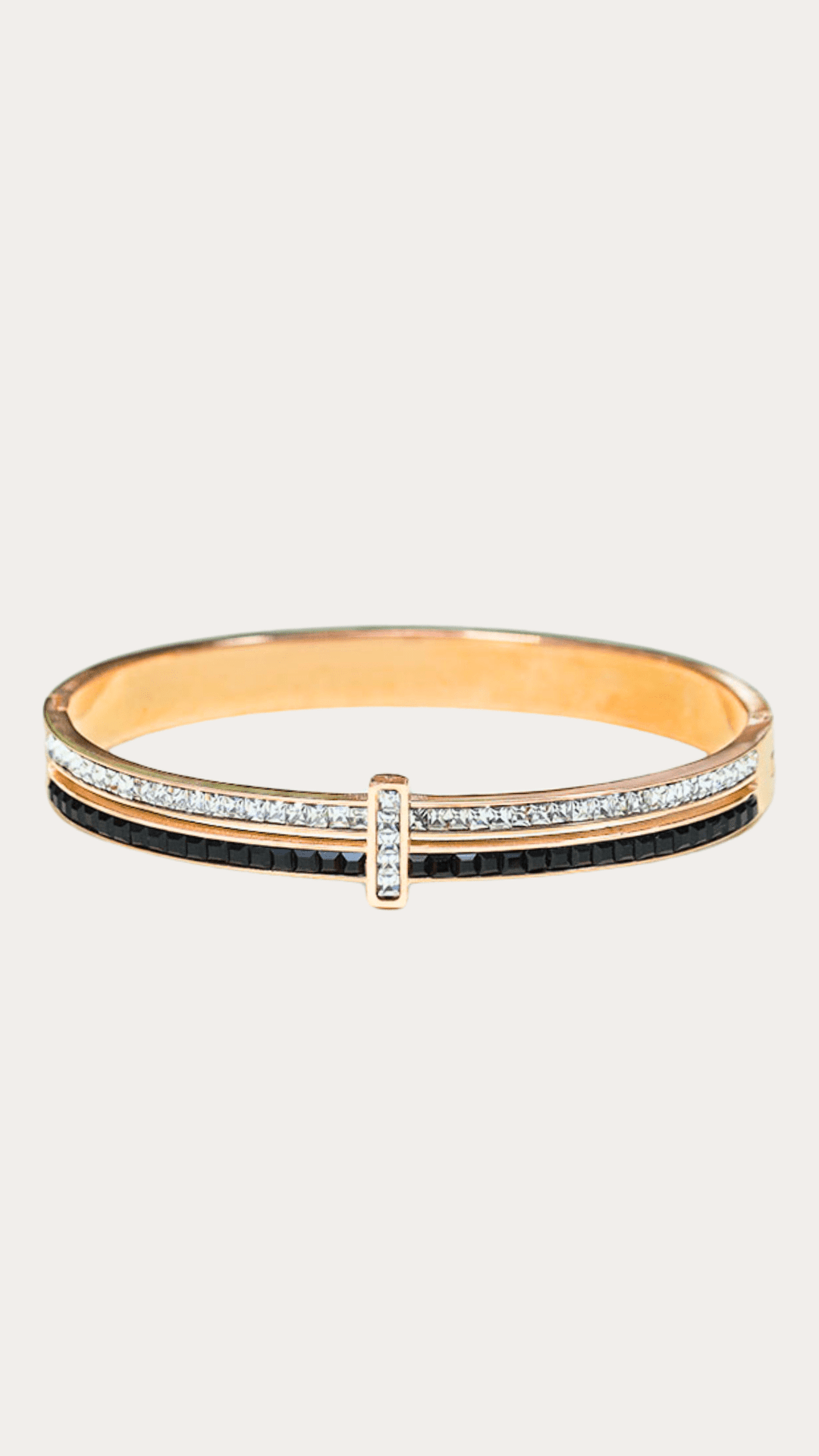 Adjustable Dani Dual Tone Crystals Stone Anti Tarnish Bracelet