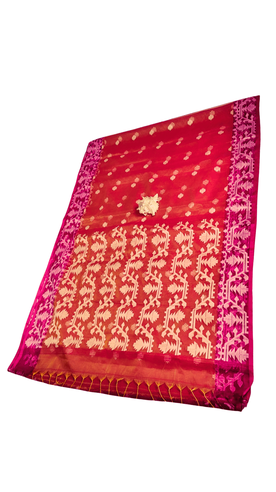 Dual Tone Maslin Jamdani Saree
