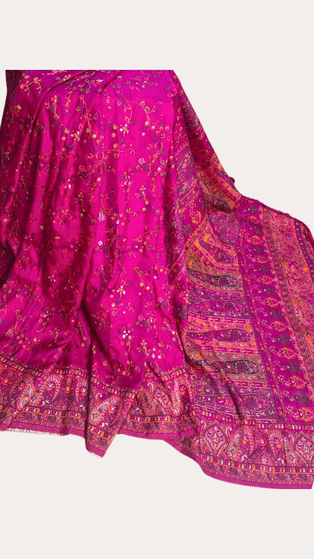 Katan Silk Saree With AD Jewelry Set