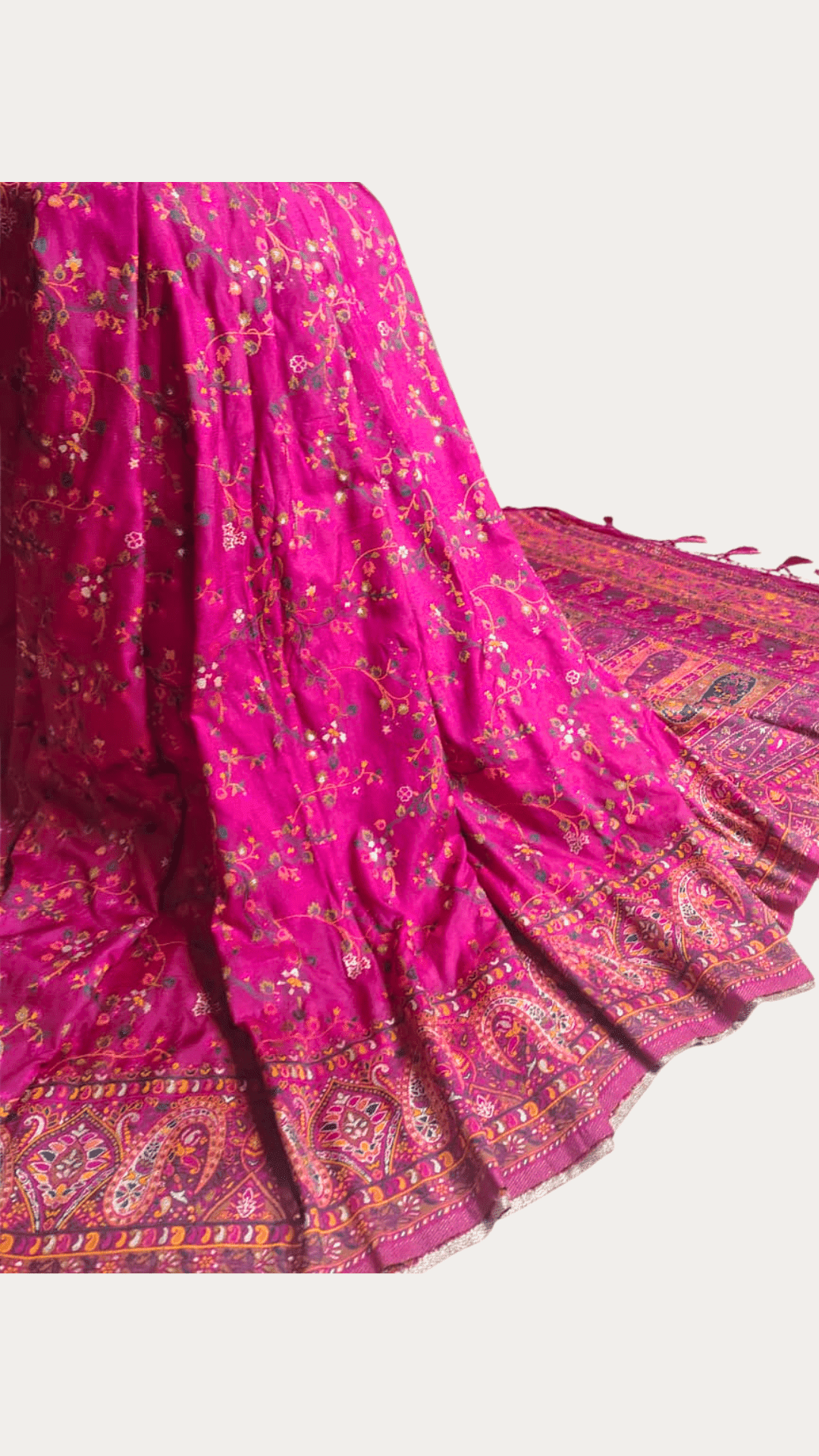 Katan Silk Saree With AD Jewelry Set Combo