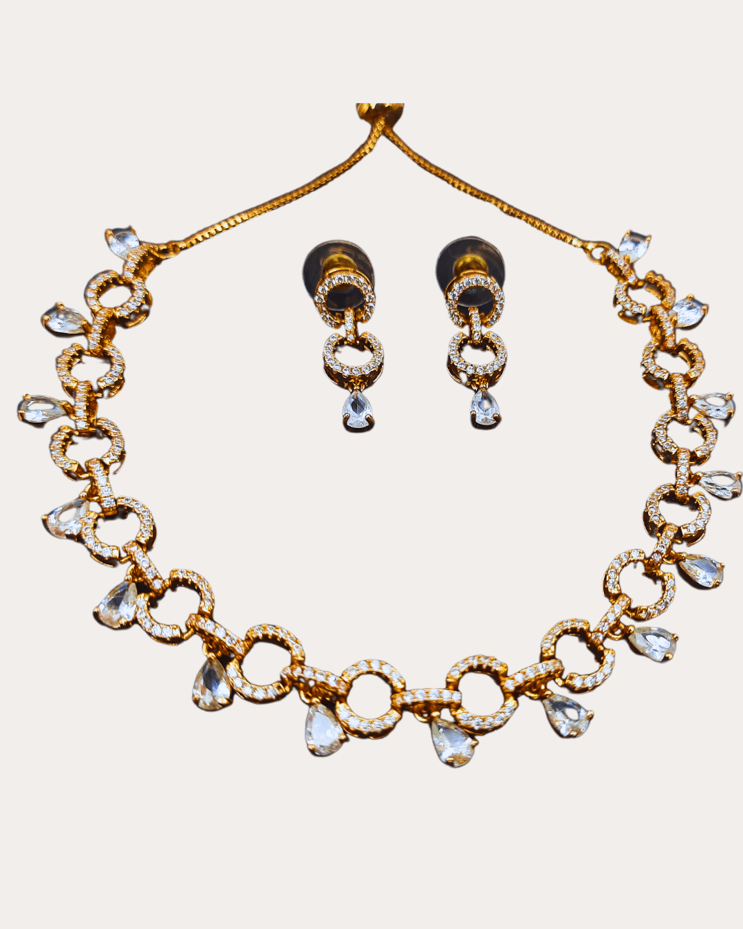 Ad RoseGolded Necklace Set