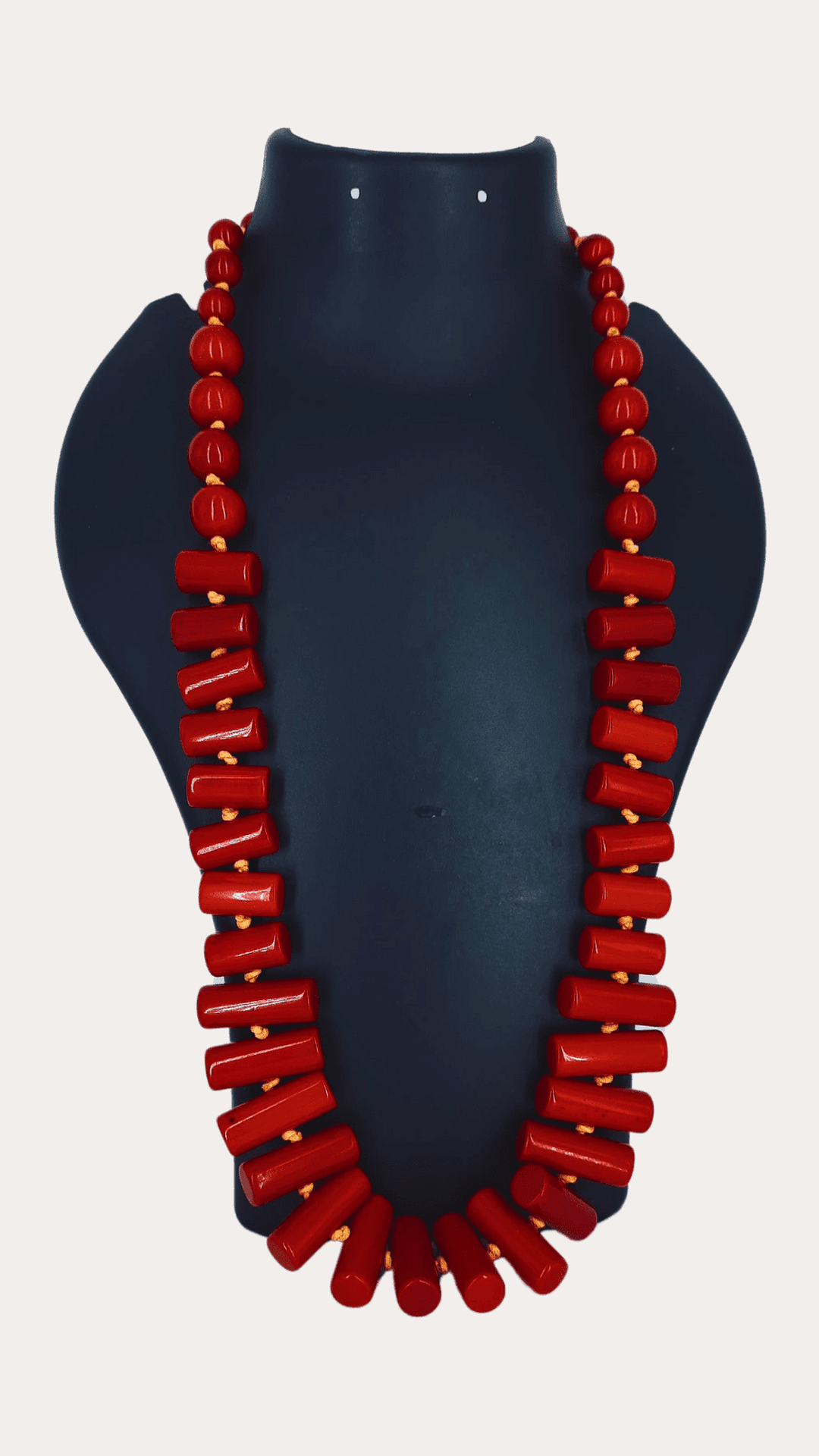 Vintage Amber Long Beads Necklace