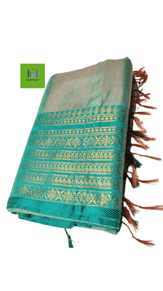 Dual Tone Cotton Silk Handloom Saree