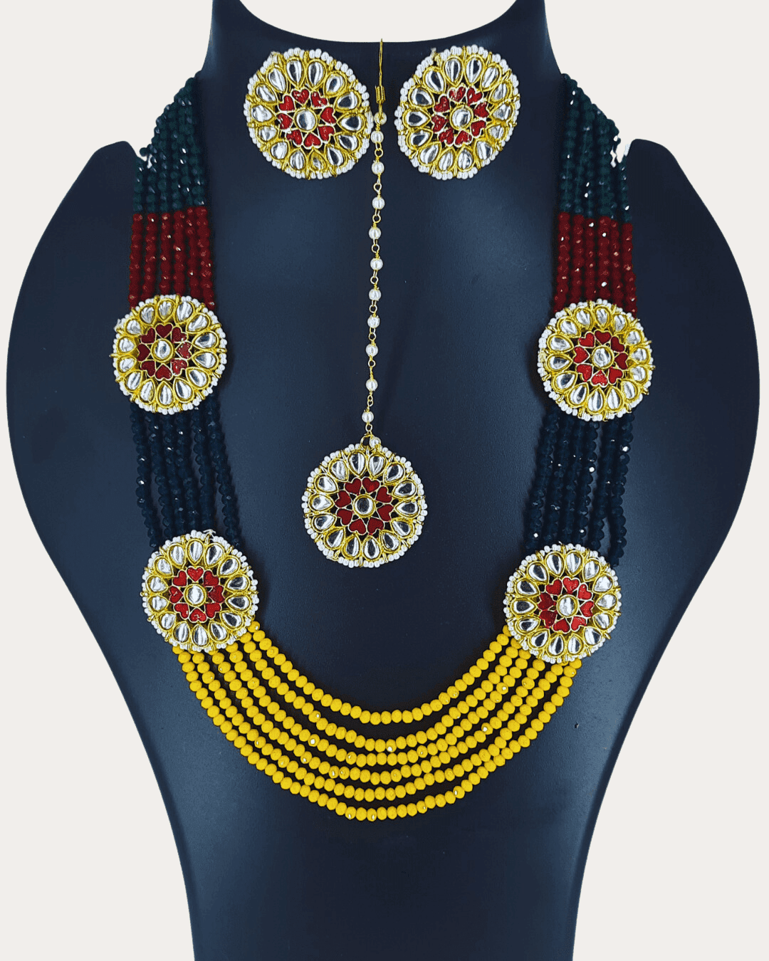 Kundan Crystal Necklace Set