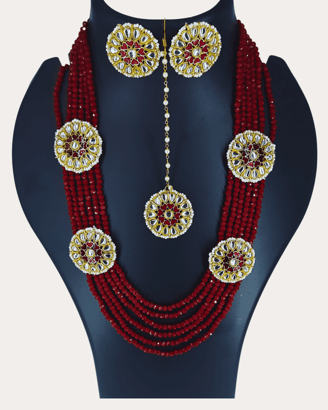 Kundan Crystal Necklace Set