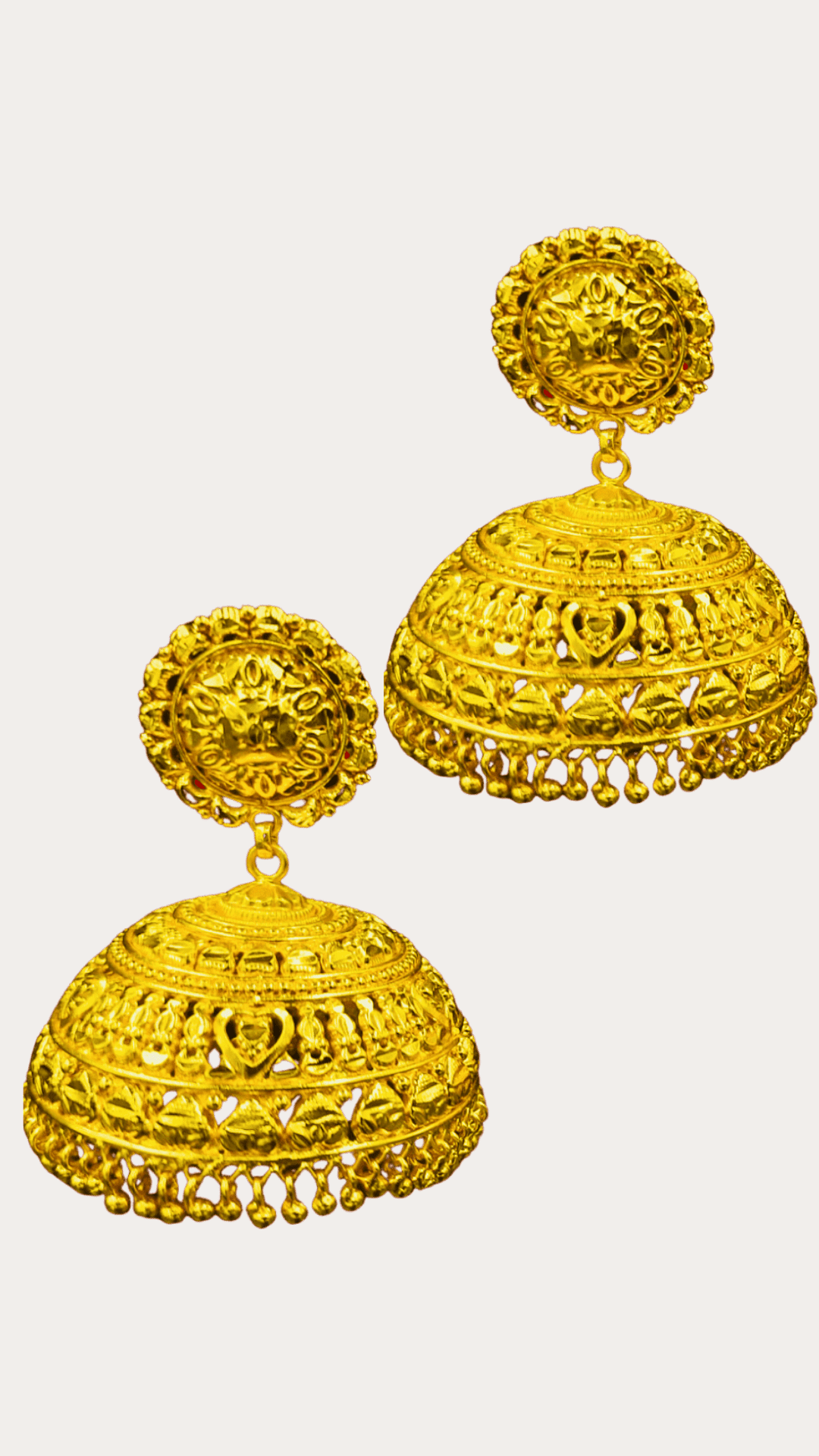Traditional Gold plated Dome shaped Jhumka Earrings