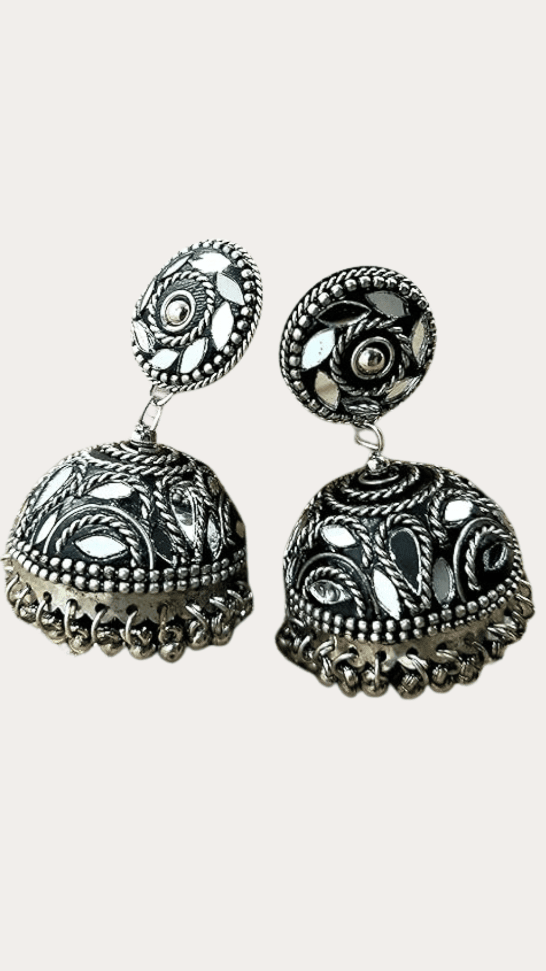 Afghani Mirrorwork Jhumka