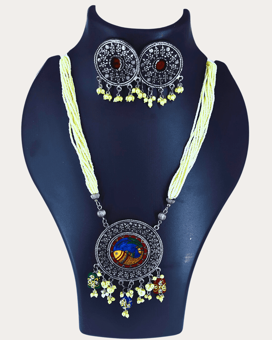 Madhubani Oxy Long Necklace