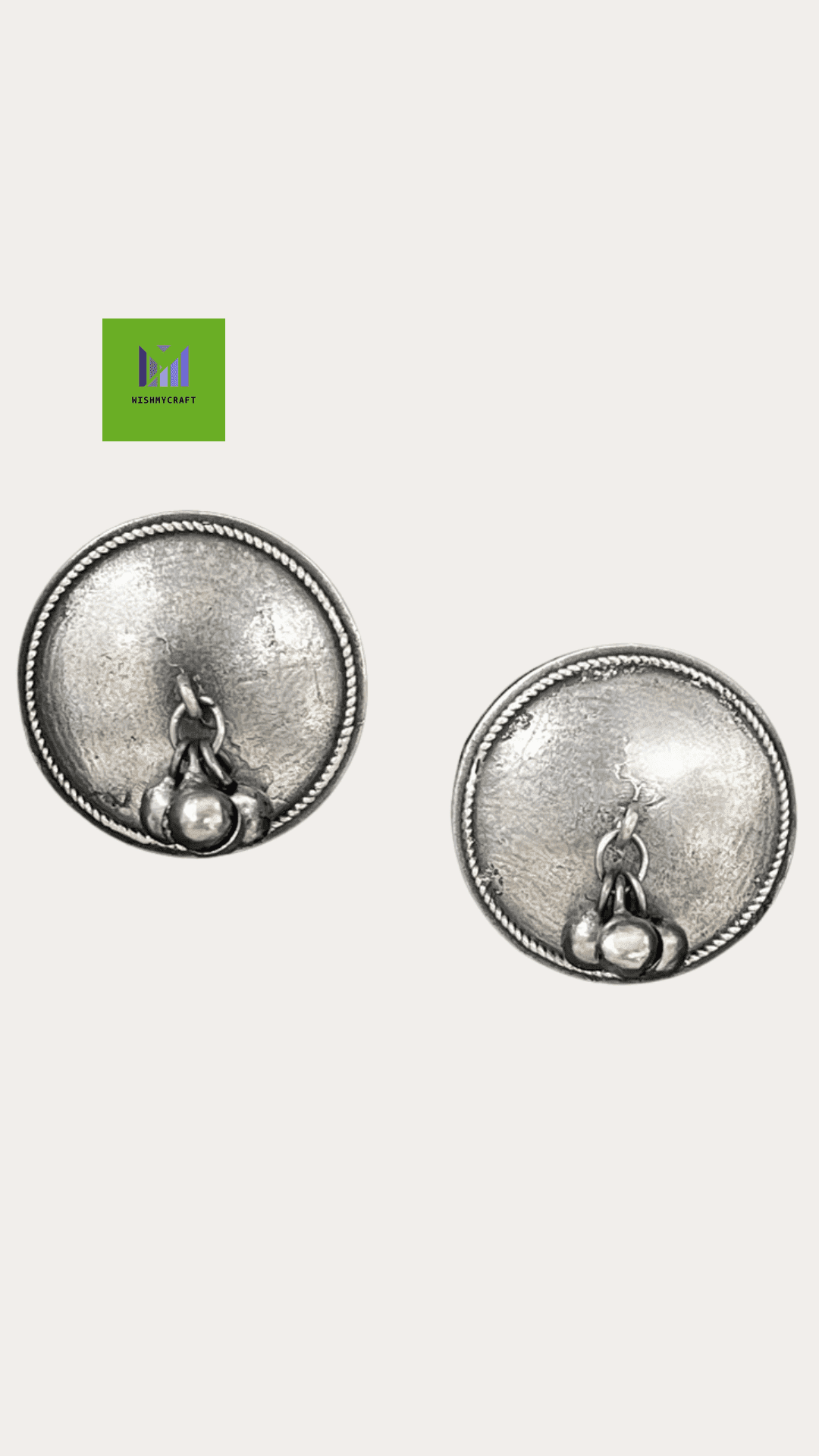 Replica Silver Casual Party Minimalistic Round Stud Earrings