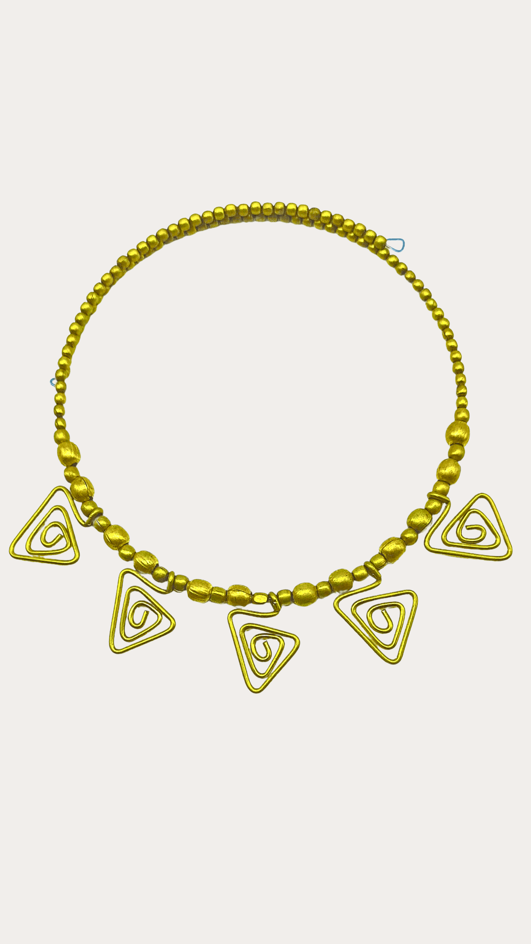 Dokra Spiral Triangle Hansuli Necklace