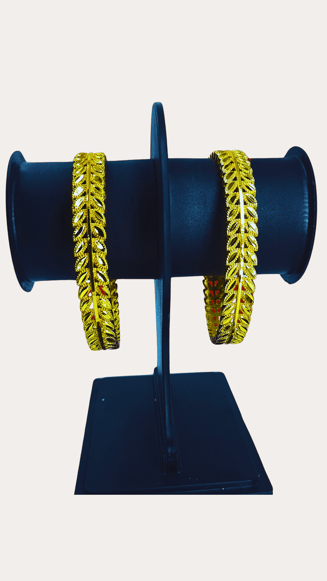 Gold-Plated Woven Bangle Set 2.4 Size For Women