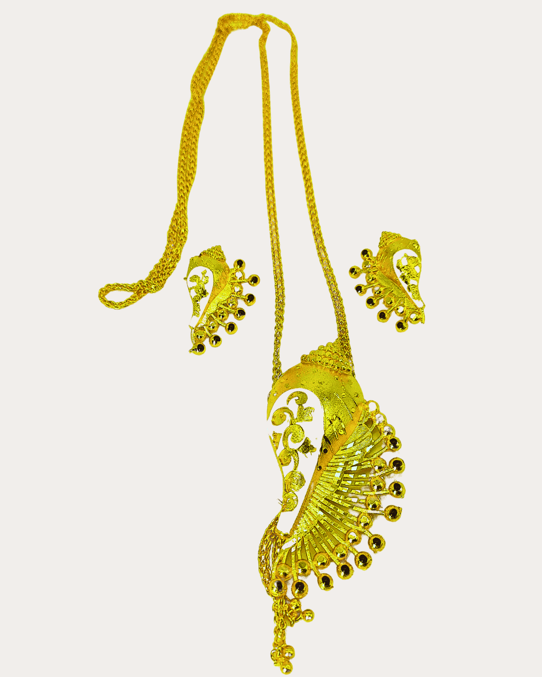 Gold Plated Sankha Tie Chain