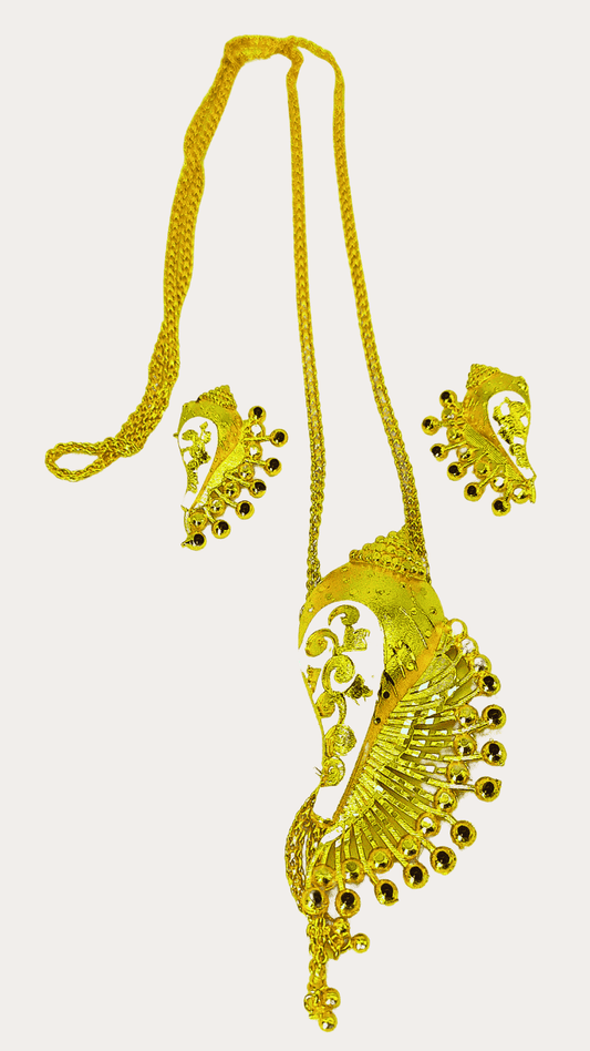 Gold Plated Sankha Tie Chain